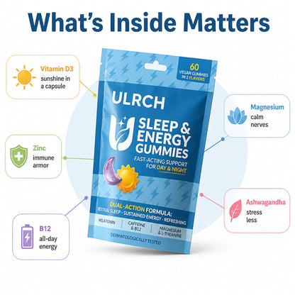 Sleep + Energy Vegan Gummies